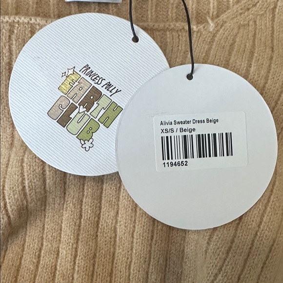 Princess Polly preppy neutral Xs/S Alivia sweater dress Beige - Picture 6 of 7